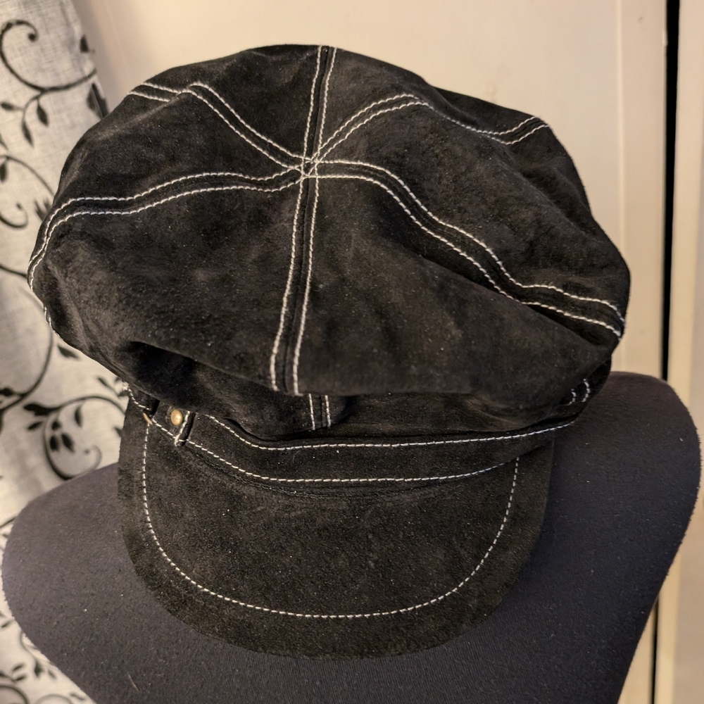 80's Nine West Newsboy Suede Hat